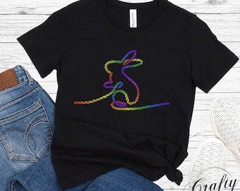 T-shirt premium arc-en-ciel pour femmes Subtle Rope Bunny