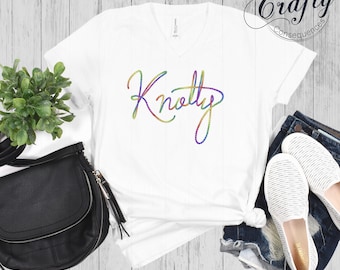 T-shirt unisexe haut de gamme arc-en-ciel avec cordes nouées