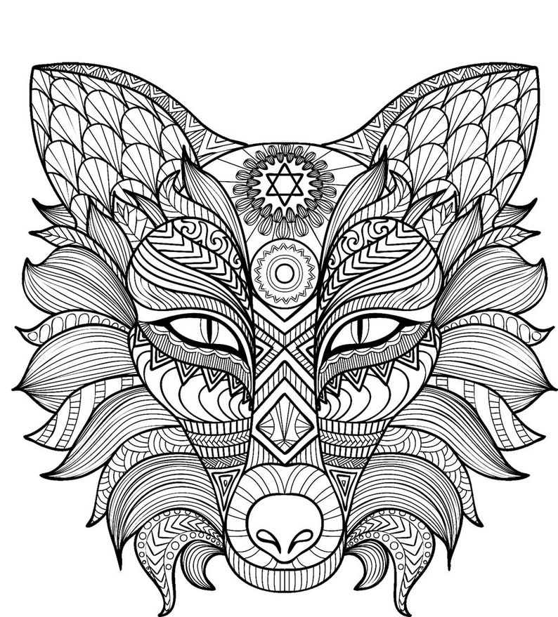 Download Whimsical Animals Coloring Patterns 30 Intricate Patterns | Etsy