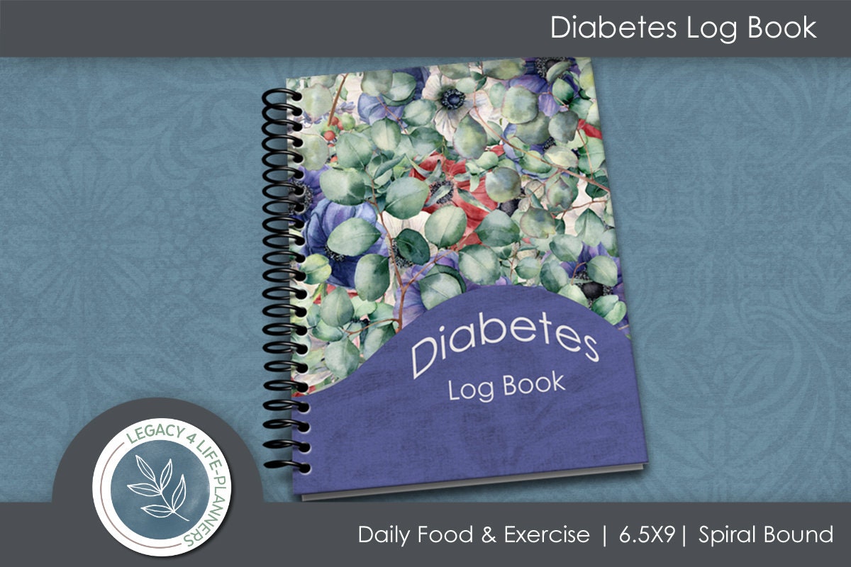 Diabetes Log Book Spiral Bound Daily Food & Exercise ...