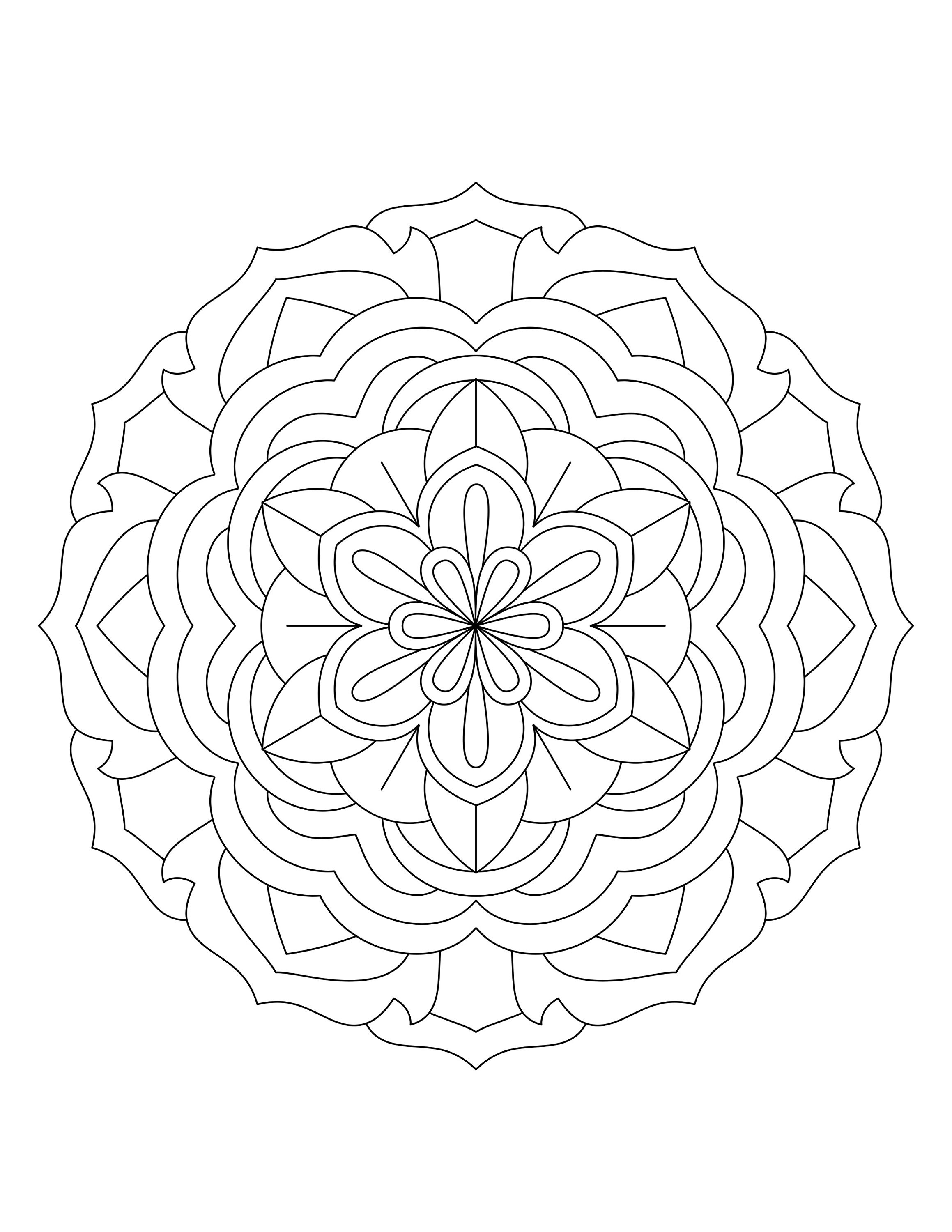 Calming Circles 40 Circular Mandala Patterns 8.5 X 11 PDF Download ...