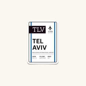 Adesivo per il ritiro bagagli di Tel Aviv