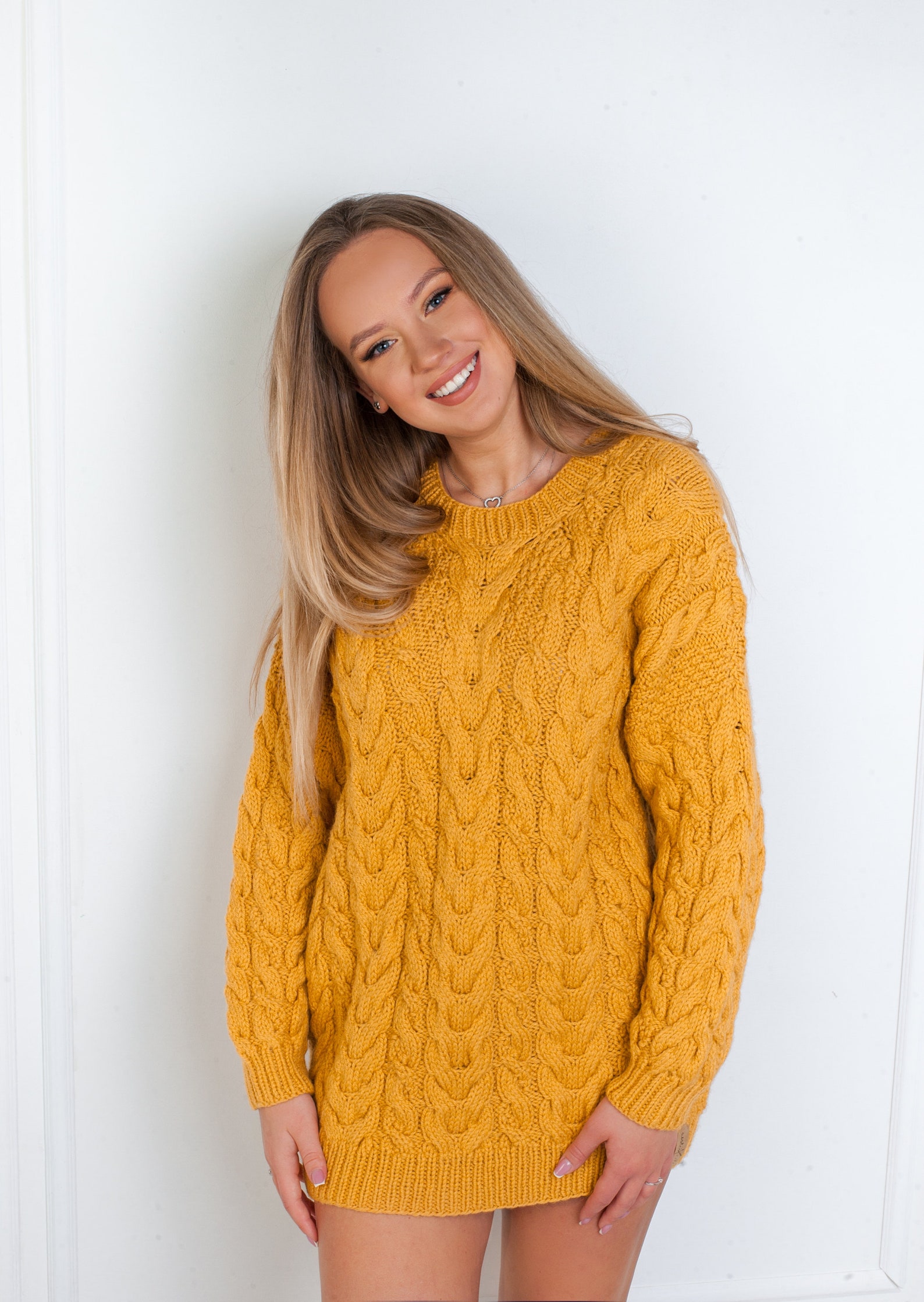 NEW Stylish Mustard color sweater Woman sweater Handmade | Etsy
