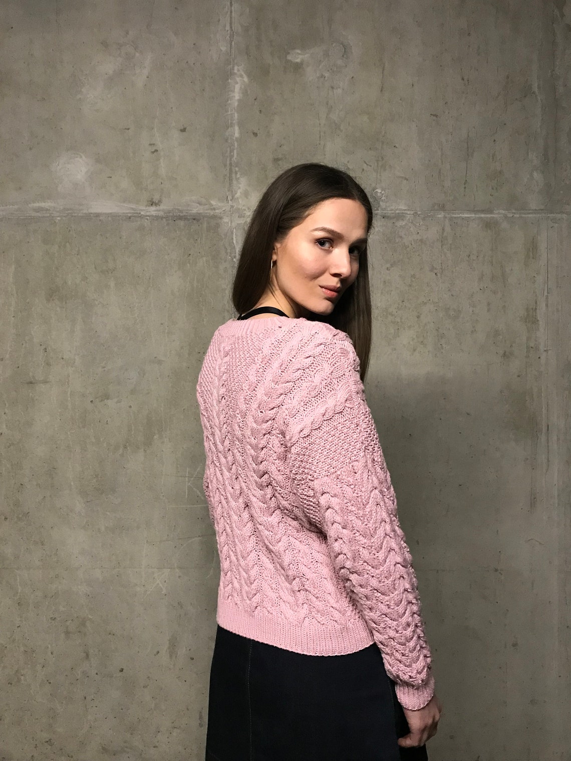 NEW Stylish Light pink sweater Woman sweater Handmade Etsy