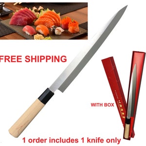 Japanese Sashimi Sushi Knife 10 inch Yanagiba Knife Stainless Steel