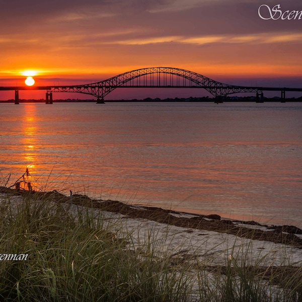 Sunset over the Robert Moses Causeway, Fire Island,  Long Island 3