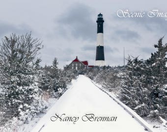 Winter wonderland at Fire Island Lighthouse