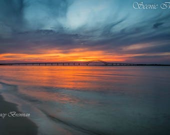 Sunset over the Robert Moses Causeway, Fire Island,  Long Island 4