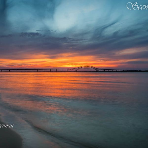 Sunset over the Robert Moses Causeway, Fire Island,  Long Island 4