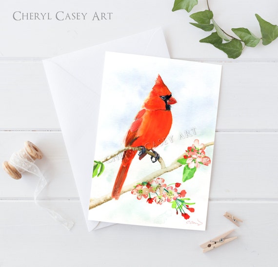 Spring Cardinal Greeting Cards Pack