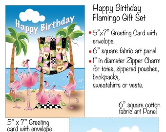 Happy Birthday Flamingo Theme Gift Set