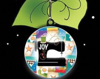 Patchwork Joy Sewing Machine Zipper Charm and more