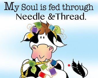 Magnet - Needle and Thread - Cow