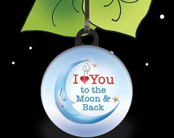 Love you to the Moon and Back Zipper Charm. #38