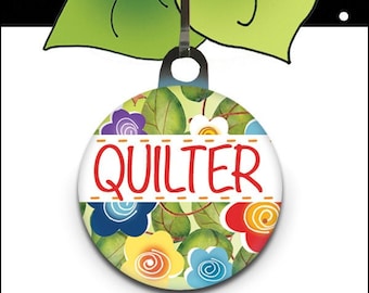 Quilter Floral Zipper Charm and more