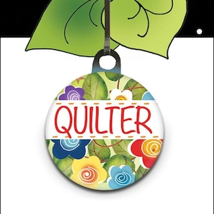 Quilter Floral Zipper Charm and more