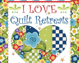 Magnet - I love Quilt Retreats