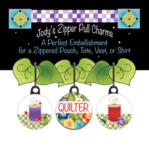 Quilter Zipper Charm Set 3-Set