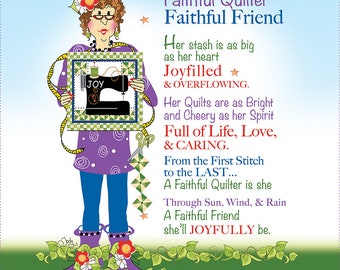 Faithful Quilter - 6" fabric panel and more