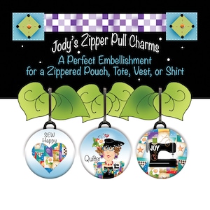 Quilters Zipper Charm Set - ZPSet 7