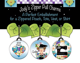 Quilters Zipper Charm Set - ZPSet 7