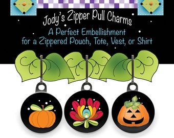 NEW Zipper Charm designs for Halloween!