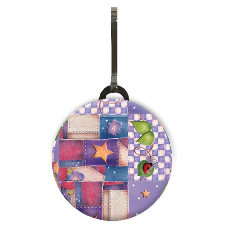 Quilter's Purple Patchwork Zipper Charm 3-Set Purple Patch #2