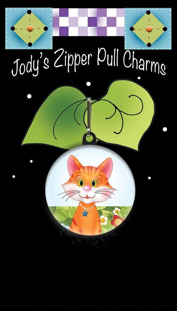 Happy Cat Zipper Charm - Z.52 - Etsy