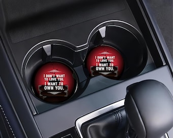 Dark Romance Car Coasters • Book Lover Gift • Spicy Bookish Accessories