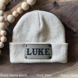 Personalized Kids Beanie, Custom Name Winter Hat, USA Made image 2