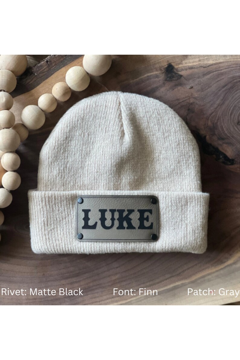 Personalized Kids Beanie, Custom Name Winter Hat, USA Made image 2