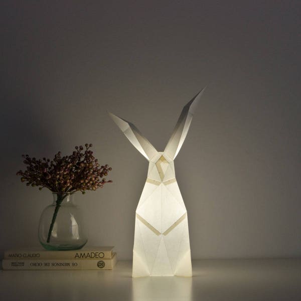 Hase - DIY Paperlamp (vorgeschnittenes Bastelset aus Papier)