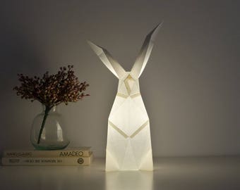 Hase - DIY Paperlamp (vorgeschnittenes Bastelset aus Papier)