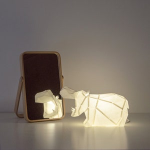 Roaring Hippo - DIY Papierlampe ( fertig ausgeschnitten)