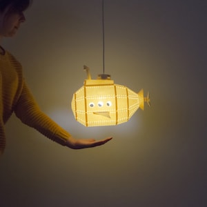 Submarine - DIY Pendant Paperlamp ( pre-cut papercraft kit )