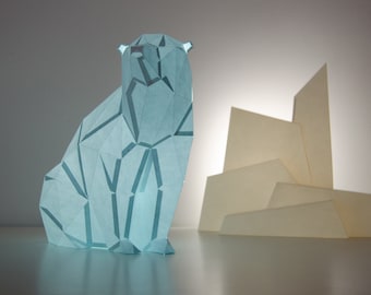 Polar Bear - DIY Paperlamp ( pre-cut papercraft kit )