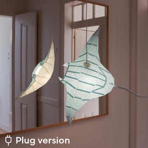 Manta Ray - Lampada a sospensione fai da te in carta / Versione con spina
