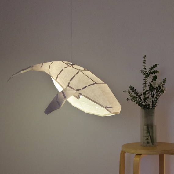 Humpback Whale DIY Pendant Paperlamp Pre cut Papercraft Kit Etsy UK