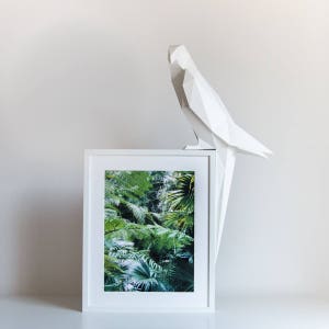 Parrot DIY Paperlamp pre-cut papercraft kit, DIY paper lamp Cotton White