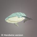 Humpback Whale DIY Pendant Paperlamp Kit - Ceiling hardwired version