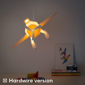 Idrovolante - Lampada a sospensione fai da te in carta / Versione cablata a soffitto