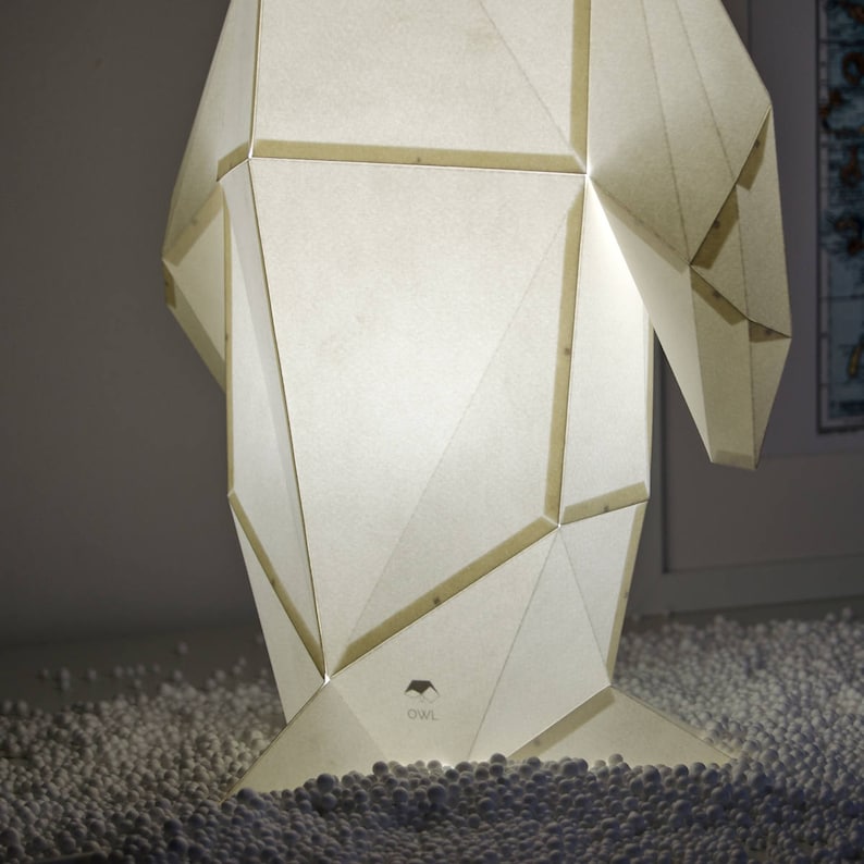 Small Penguin DIY Paperlamp pre-cut papercraft kit image 7
