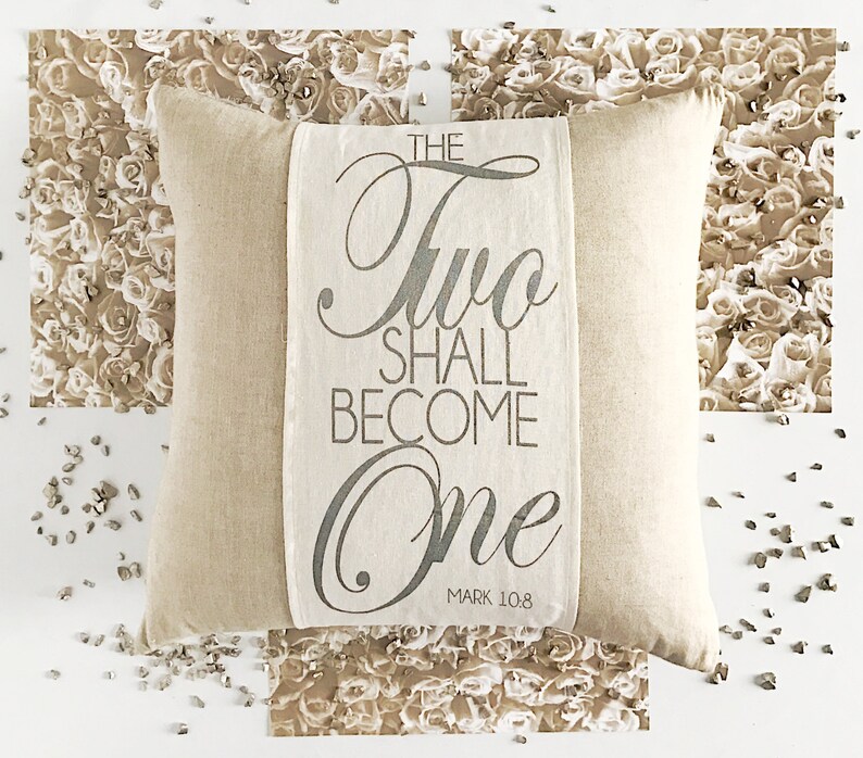 Marriage Throw Bible Pillow Cover Valentines Gift Two Etsy