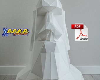 Moai Rapanui Sculpture Statue, Easter Island, DIY PDO (Pepakura) + PDF template