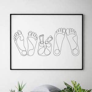 Belleza Fina Imprimible Impresion De Dibujo De Una Linea Etsy