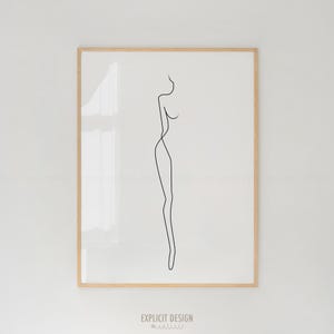 Minimalist One-Line Woman Art Print (Digital Download)
