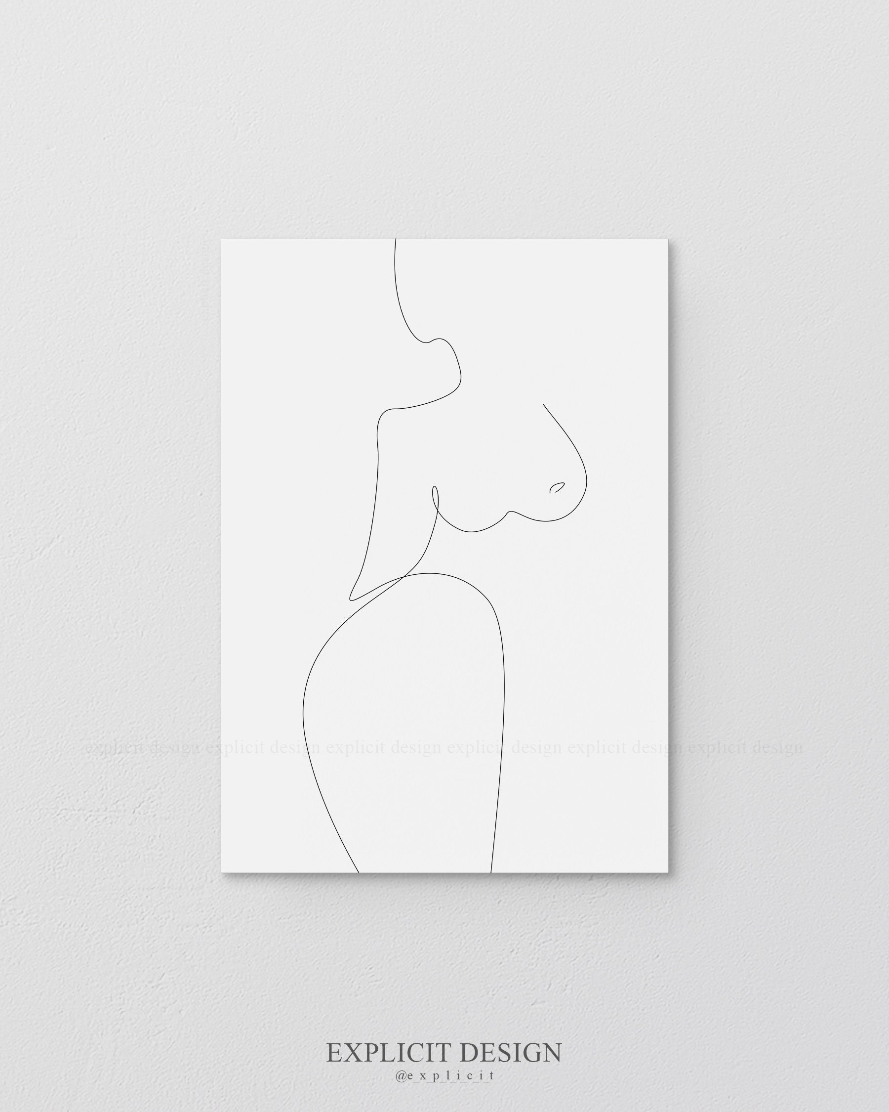 Printable Minimalist Naked Female Drawing in One Line Woman - Etsy Ireland