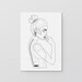 Printable Girl Profile Line Illustration Abstract Minimalism - Etsy