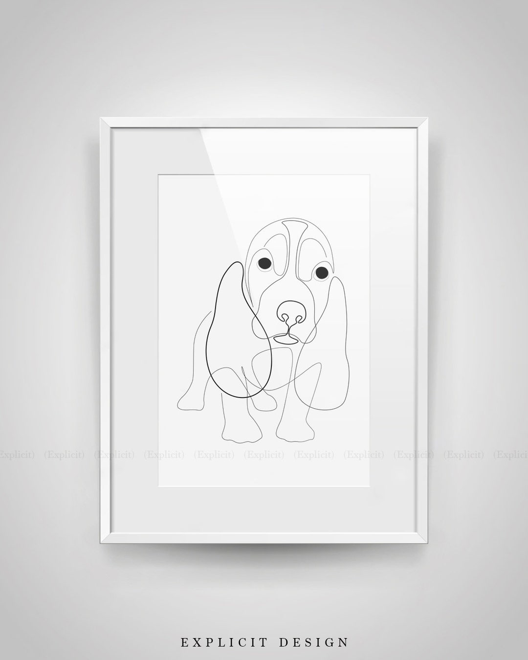 Basset Hound Line Art Print: minimalistische hondenschets (digitale  download) - Etsy België, image size:1080x1350