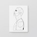 Printable Male Portrait Line Drawing Manly Minimal Figurative - Etsy